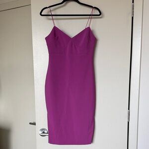 Likely Vibrant Pink Midi Dress with Thin Straps